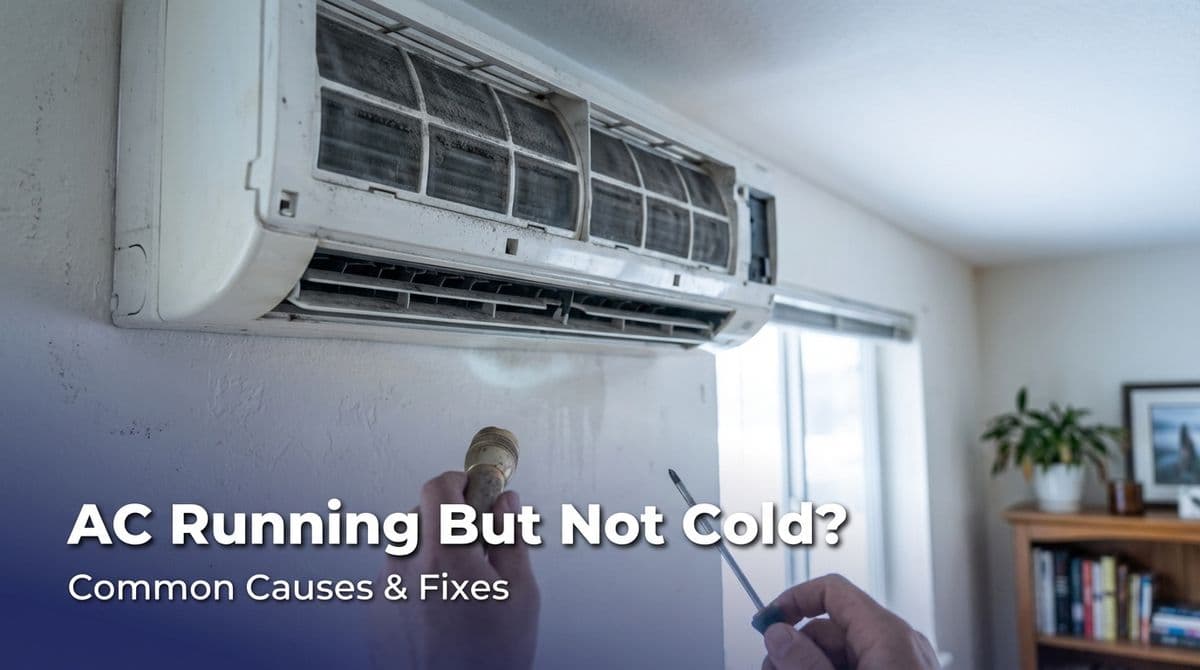 Featured post - AC Running But Not Blowing Cold Air? Common Causes & Fixes